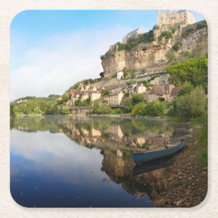 Beynac-und-Cazenac in Dordogne-Untersetzer Rechteckiger Pappuntersetzer
