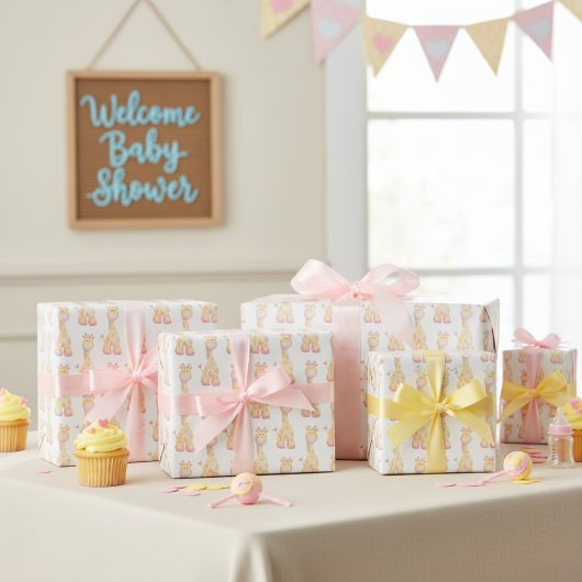 Beyond Adororable: Giraffe-Liebe-Geschenk-Wrap Geschenkpapier Set