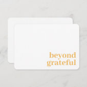 Beyond Grateful Thank You Modern Marigold Card Dankeskarte (Vorne/Hinten)