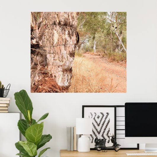 "Beyond the Old Stump" - Australisches Landschaftl Poster (Heimbüro)