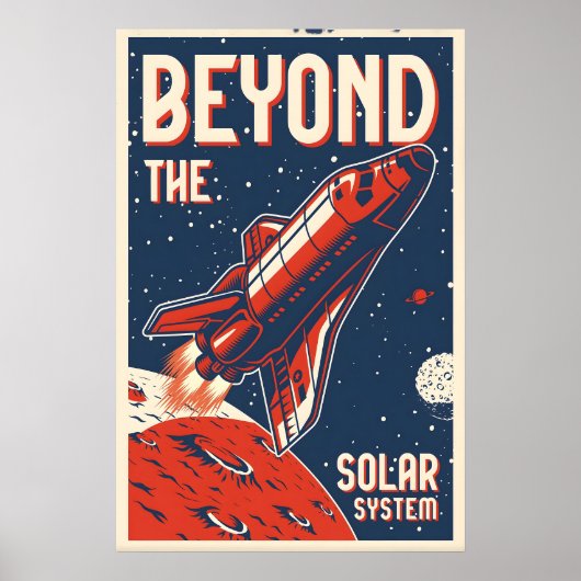 Beyond the Solar System Space Travel Poster Print (Vorne)
