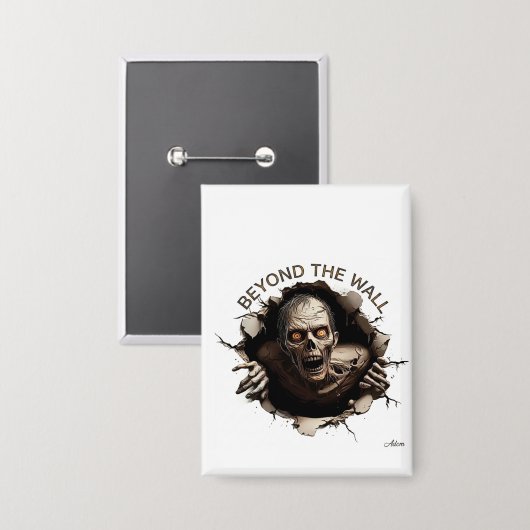Beyond The Wall Zombie Langarmshirt Button (Vorderseite/Rückseite)