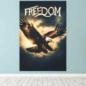 Beyond Wings: Freedom with an Eagle Leinwanddruck (Insitu (Holzboden))