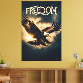 Beyond Wings: Freedom with an Eagle Leinwanddruck (Insitu (Wohnzimmer))