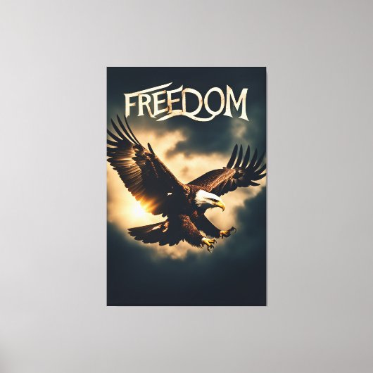 Beyond Wings: Freedom with an Eagle Leinwanddruck (Vorderseite)