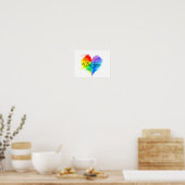 #beYou Rainbow-Plattered Heart Print Poster (Küche)
