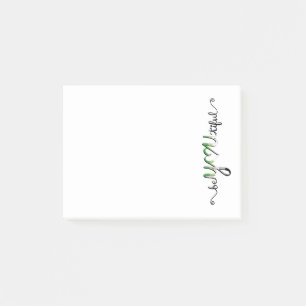 BeYOUtiful Aromantic Aro Pride Flag Lettering Post-it Klebezettel