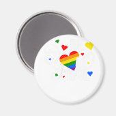 BeYouTIFUL Gay Pride Lesbian Rainbow Heart Magnet (Vorderseite/Rückseite)
