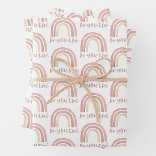 BeYOUtiful Rainbow Wrapping Paper Sheets Geschenkpapier Set (Beispiel)