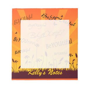 BeYOUtiful Sunset and Butterflies Notizblock