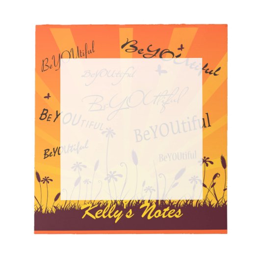 BeYOUtiful Sunset and Butterflies Notizblock (Vorderseite)