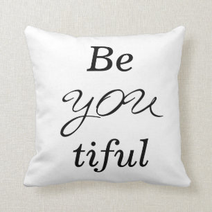 BeYOUtiful Text-Dekor-Wurfs-Kissen Kissen