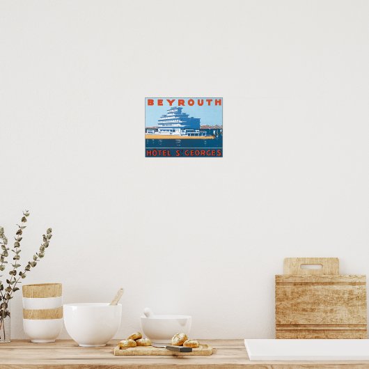 Beyrouth, Hotel St. Georges Poster (Küche)