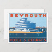 Beyrouth, Hotel St. Georges Postkarte (Vorne/Hinten)