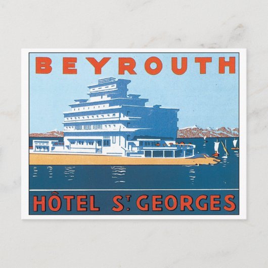 Beyrouth, Hotel St. Georges Postkarte (Vorderseite)