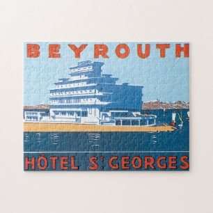 Beyrouth St. Georges Vintage Reiseplakat Puzzle