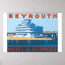 Beyrouth St. Georges Vintage Travel Poster