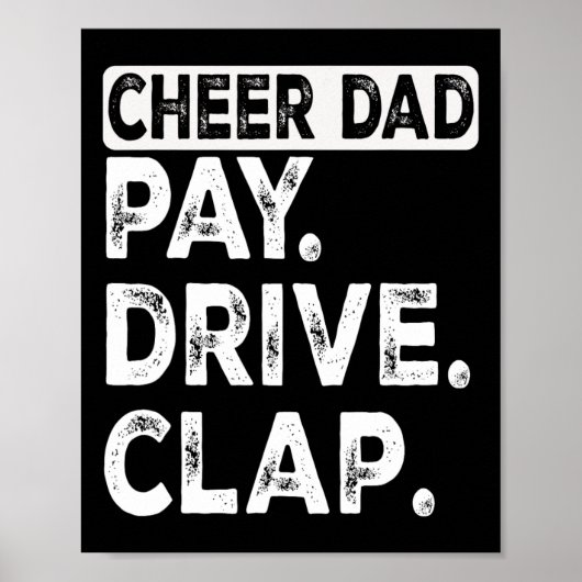 Bezahlen Fahrt Klatschen Jubeln Papa Lustiger Chee Poster (Vorne)