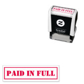 Bezahlen in Briefmarke mit benutzerdefinierter Tex Permastempel (Beispiel)