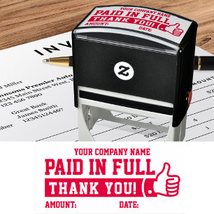 Bezahlen in Full Thumbs up! Name des Unternehmens  Permastempel