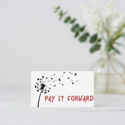 Bezahlen Sie die weiterverteilte Liebe, indem Sie Telefonnummerkarte (Stehend Vorderseite)