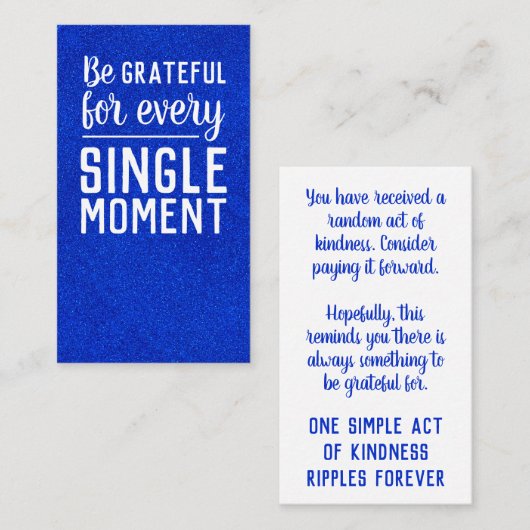 Bezahlen Sie es nach vorn Dankbarkeit Random Akt d Visitenkarte (Vorne/Hinten)