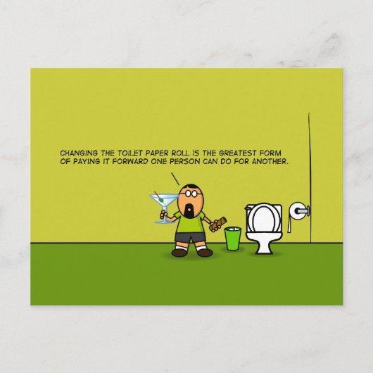 Bezahlen Sie es nach vorn Postkarte (Vorderseite)