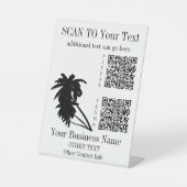 Bezahlen Sie hier Zeichen 2 QR-Code Vorlage Tropic Sockelschild (Vorderseite)