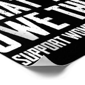 Bezahlen Sie, was Sie ihnen schulden, Unterstützun Poster (Ecke)