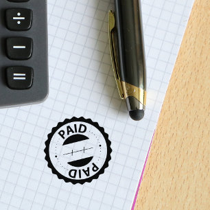 Bezahlt, Buchhalter, kleine Unternehmen Gummistempel