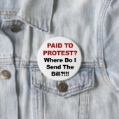 Bezahlt für Protest? Wo schicke ich den Bill? Button (Beispiel)