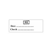 BEZAHLT Hoch Datum Kontrollnummer Allgemeines Gesc Permastempel (Design)