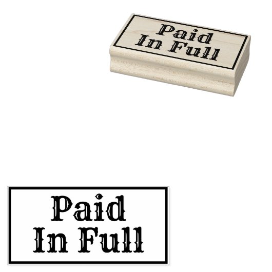Bezahlt in vollem Umfang. Gummistempel (Stempel)