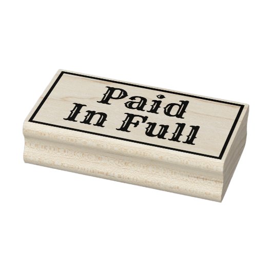 Bezahlt in vollem Umfang. Gummistempel (Stempel)