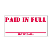 "Bezahlt in voller Briefmarke" Kautschuk Permastempel (Design)