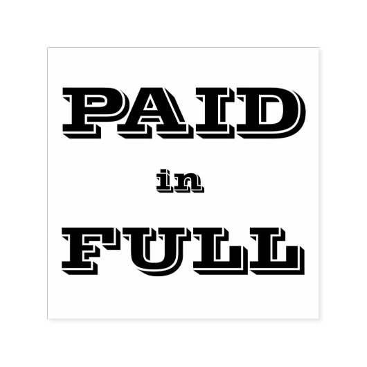 Bezahlt in voller selbstklingender Briefmarke Permastempel (Design)