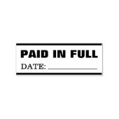 BEZAHLT IN VOLLSTÄNDIGER RUBBER-BRIEFMARKE GUMMISTEMPEL (Stempel)