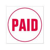 "BEZAHLT" innerhalb einer Circle Kontur Permastempel (Design)