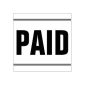 "BEZAHLTE" Briefmarke Gummistempel (Prägung)