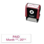 Bezahlte Briefmarke mit eigenem Datum Permastempel (Beispiel)