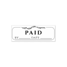 BEZAHLTE Buchführung für Unternehmen mit Unterschr Permastempel