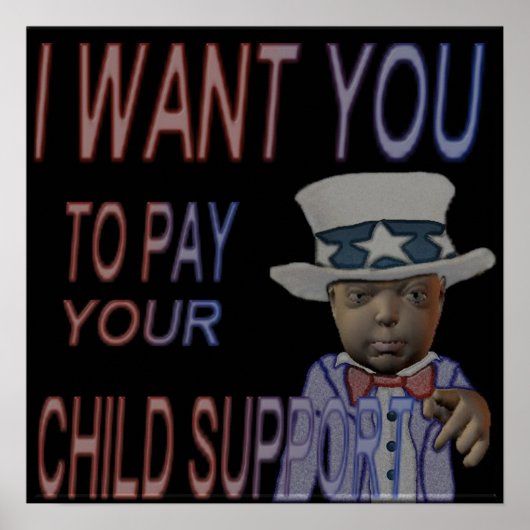 BEZAHLTE KINDERUNTERSTÜTZUNG POSTER (Vorne)