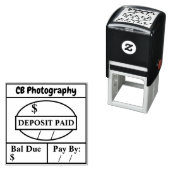 Bezahlte/Personalisierte Bal Due Self Inking Permastempel (Beispiel)