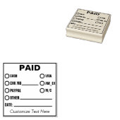 BEZAHLTE RUBBER-BRIEFMARKE GUMMISTEMPEL (Stempel)