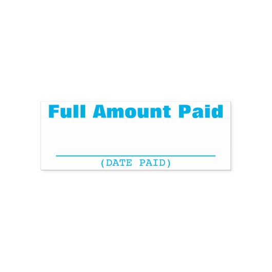 "Bezahlter Gesamtbetrag" Briefmarke Permastempel (Design)