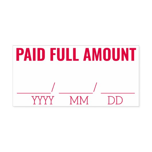 "BEZAHLTER VOLLBETRAG" Briefmarke aus Kautschuk Permastempel (Design)