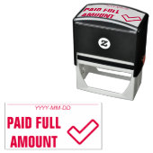 "BEZAHLTER VOLLBETRAG" Briefmarke aus Kautschuk Permastempel (Beispiel)