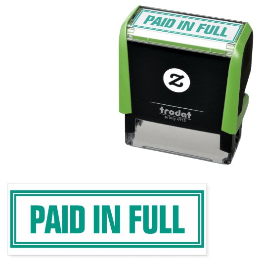 BEZAHLTES AMT IN VOLLSTÄNDIGER SELBSTINKENDER BRIE PERMASTEMPEL (Beispiel)