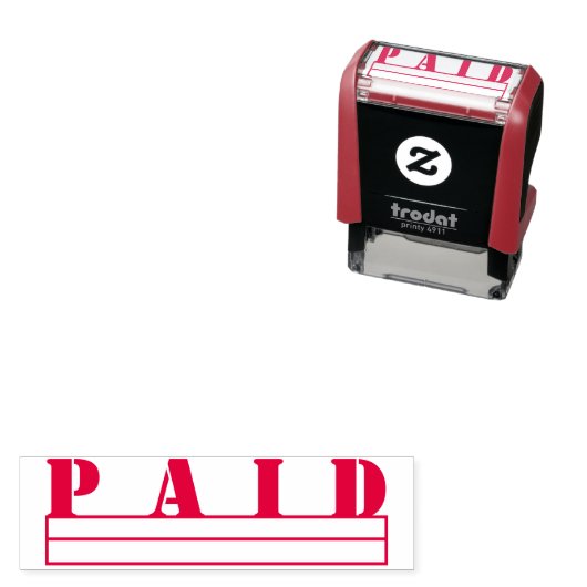 Bezahltes einfaches Geschäft Permastempel (Beispiel)