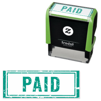 Bezahltes Kautschuk-Briefmarke in blau Permastempel